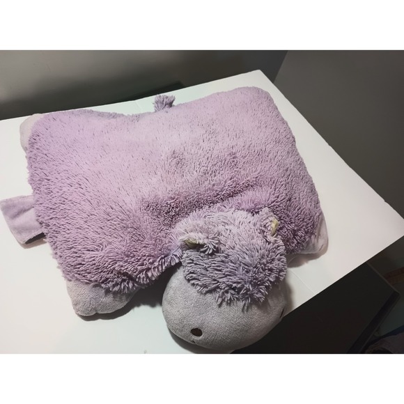Pillow Pets Other - Pillow Pets Original Purple Hippo Plush Stuffed Animal 2010 Lavender Toy 19"